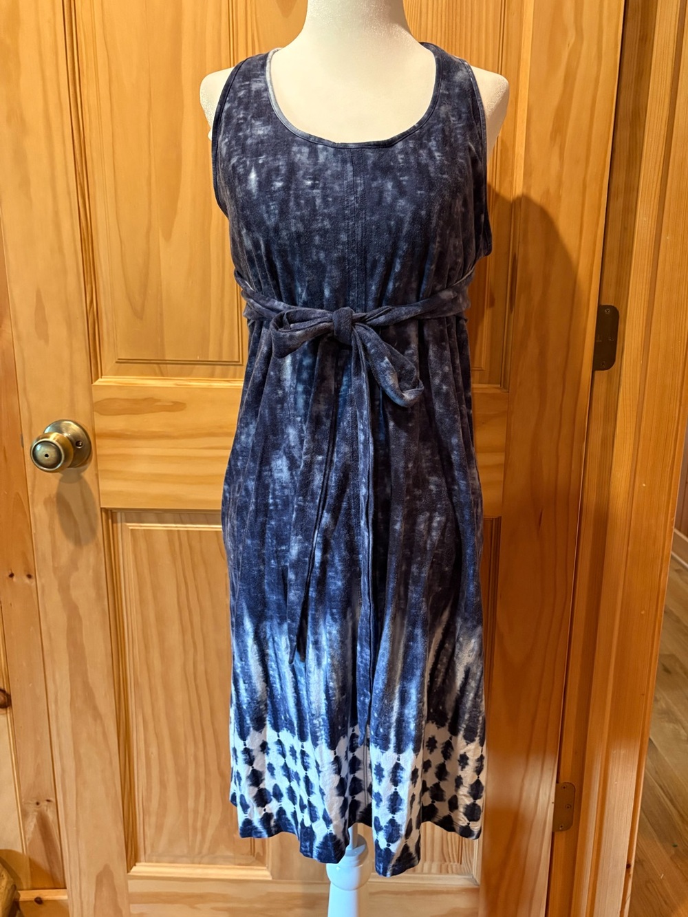 Patagonia Kiawah Island Dress abstract navy blue white Women’s L